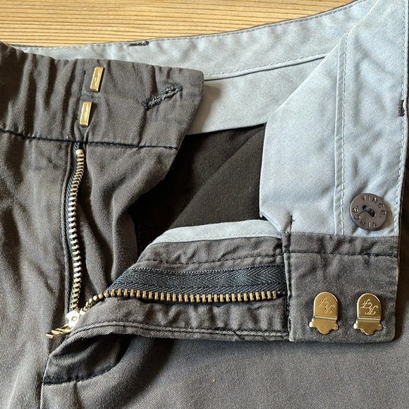 VINCE Side buckle Bermuda Short Flat Front Stretch cotton Cobalt blue Women’s 4 - Picture 6 of 12